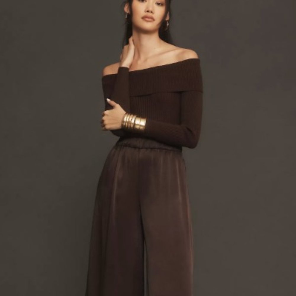 Anthropologie - Off-The-Shoulder Twofer Jumpsuit, Size 2X, $65